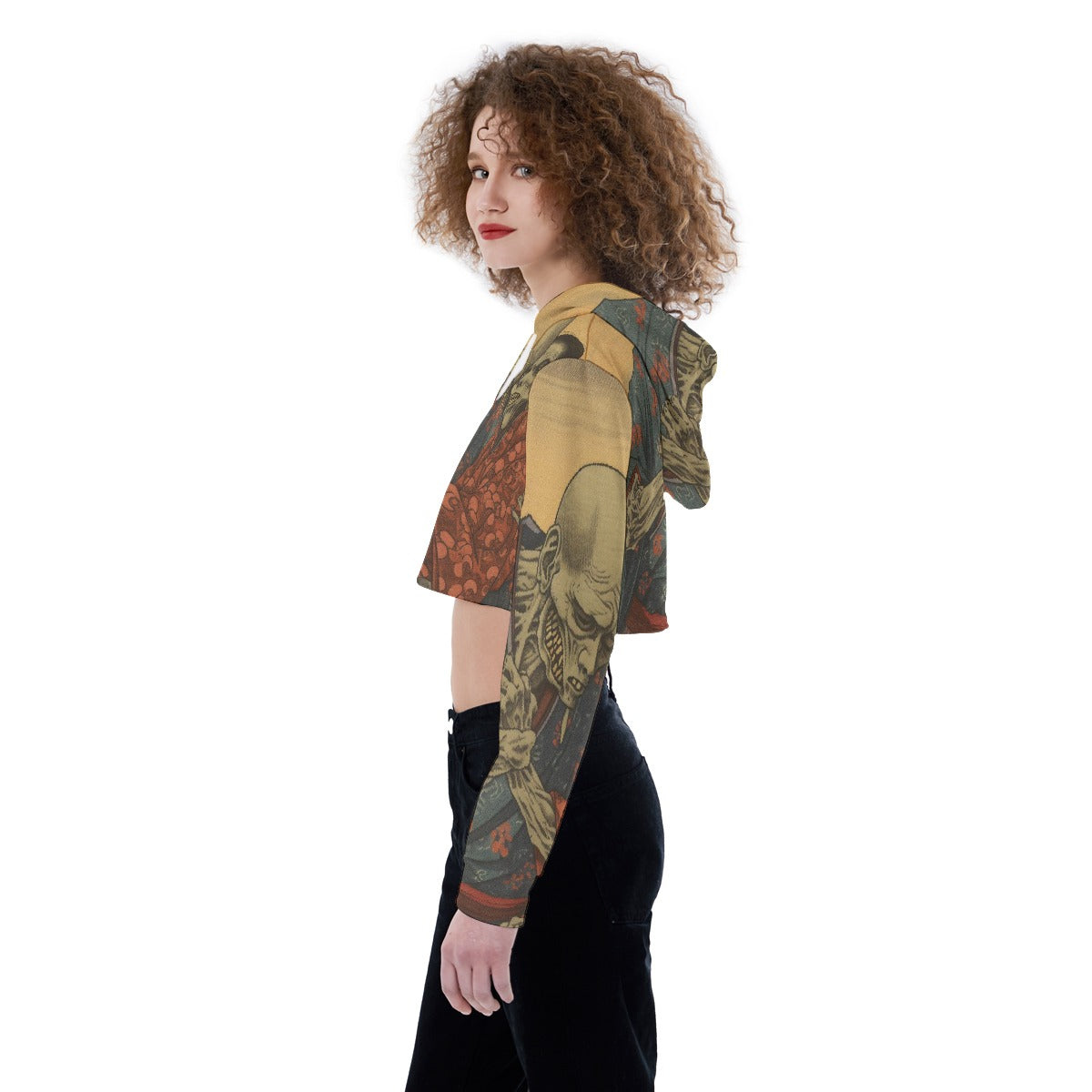 All-Over Print Women's Crop Top Hoodie