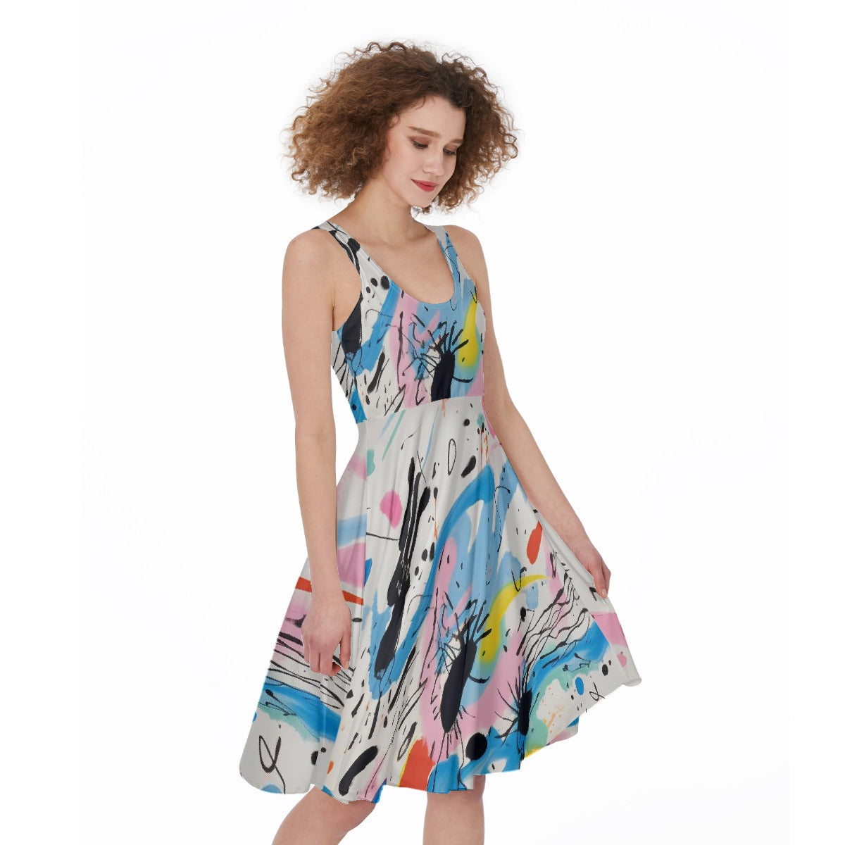 All-Over Print Women's Sleeveless Dress