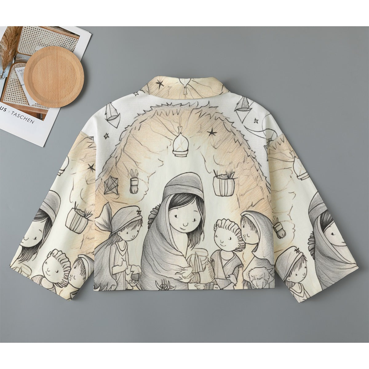 All-Over Print Women's Cropped Jacket | 245GSM Cotton