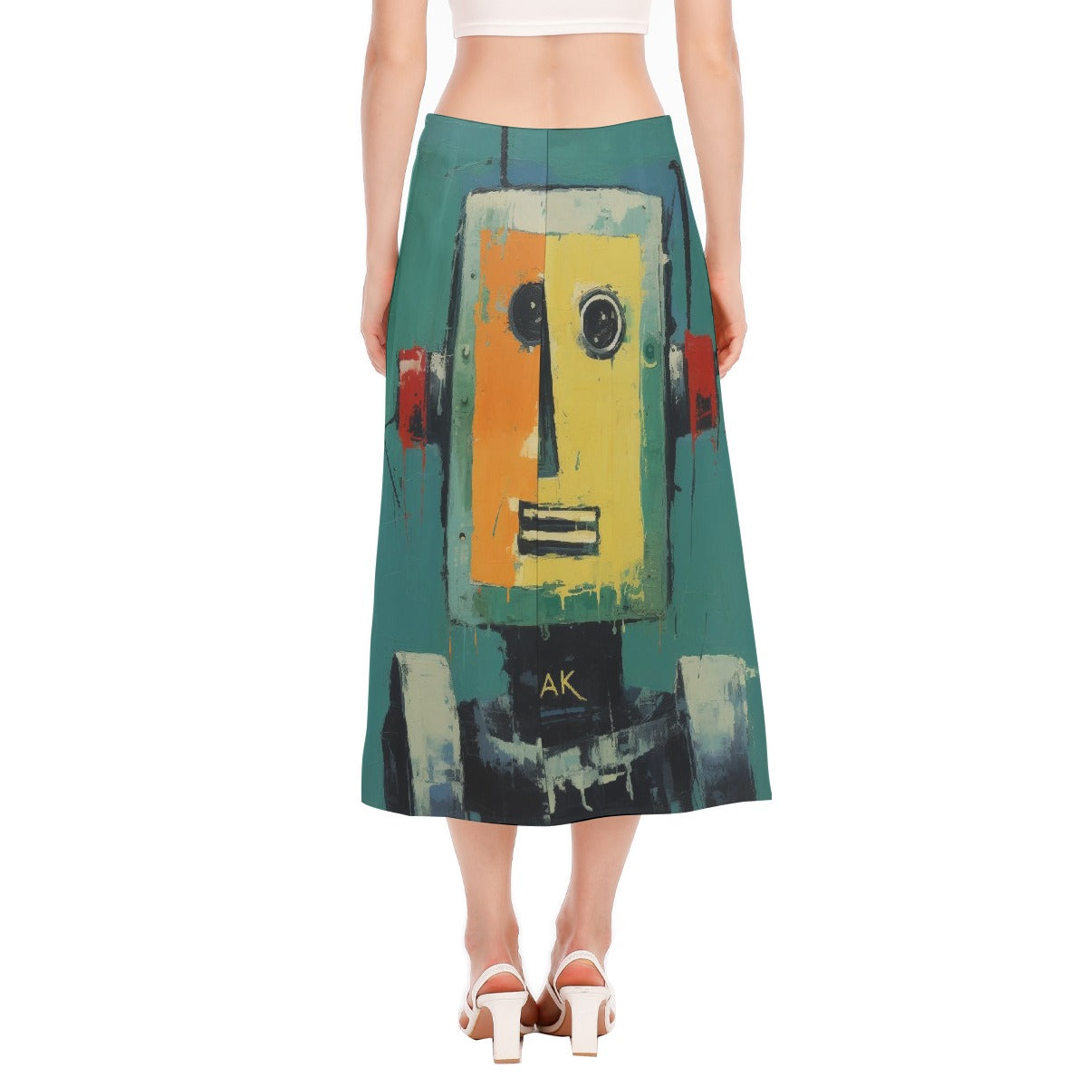 All-Over Print Women's High Slit Long Skirt