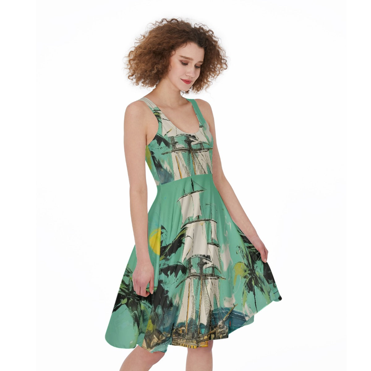 All-Over Print Women's Sleeveless Dress