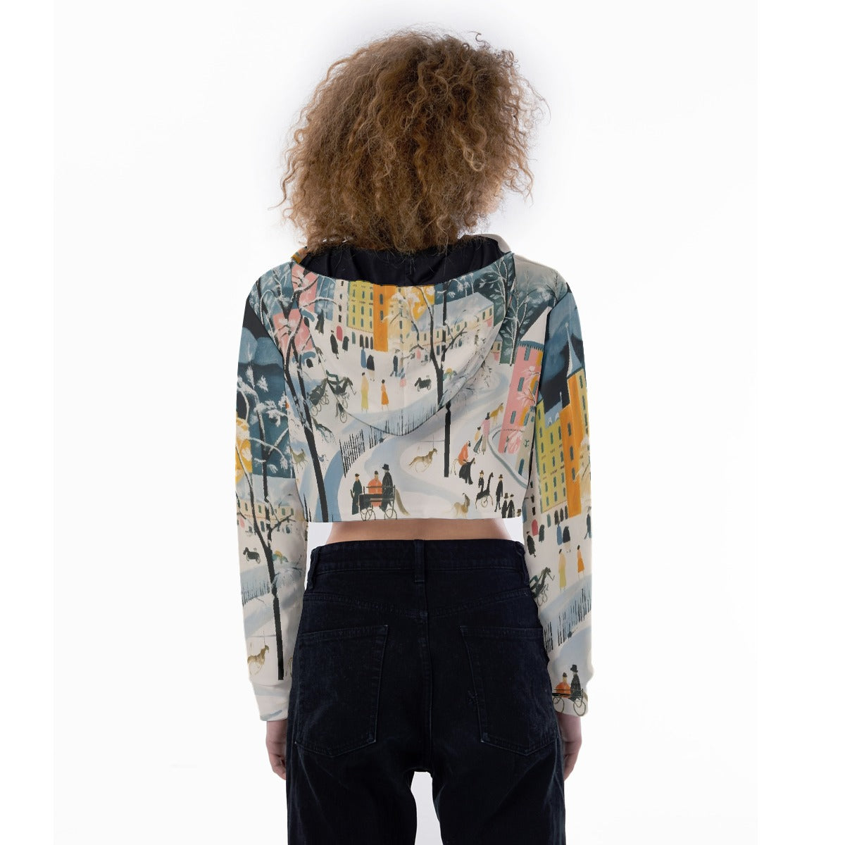 All-Over Print Women's Crop Top Hoodie
