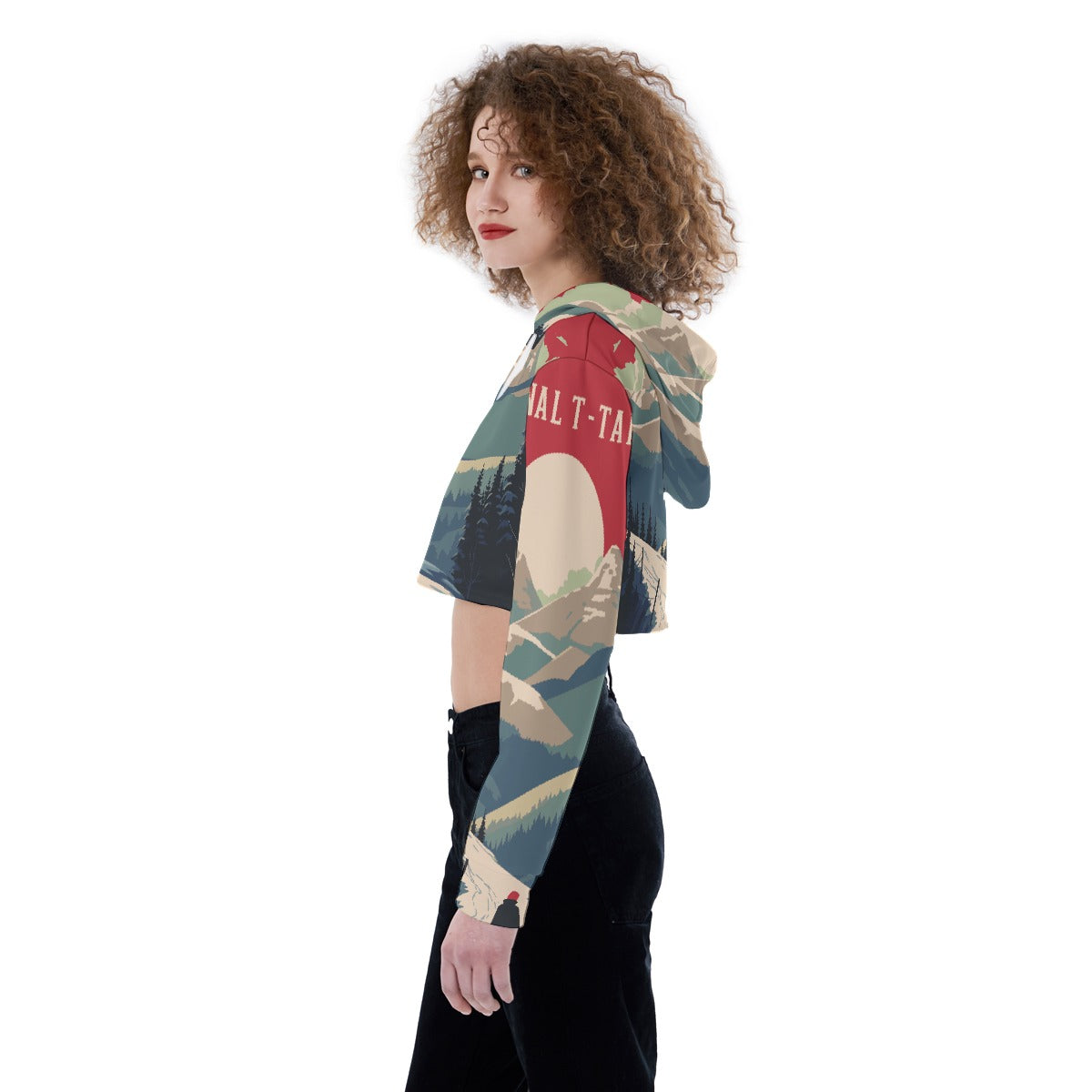 All-Over Print Women's Crop Top Hoodie