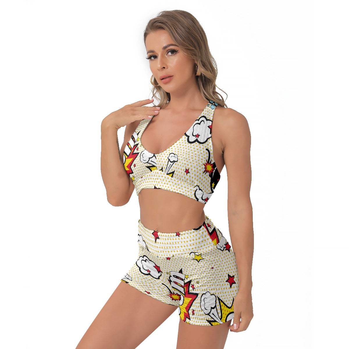 All-Over Print Women's Sports Bra Suit