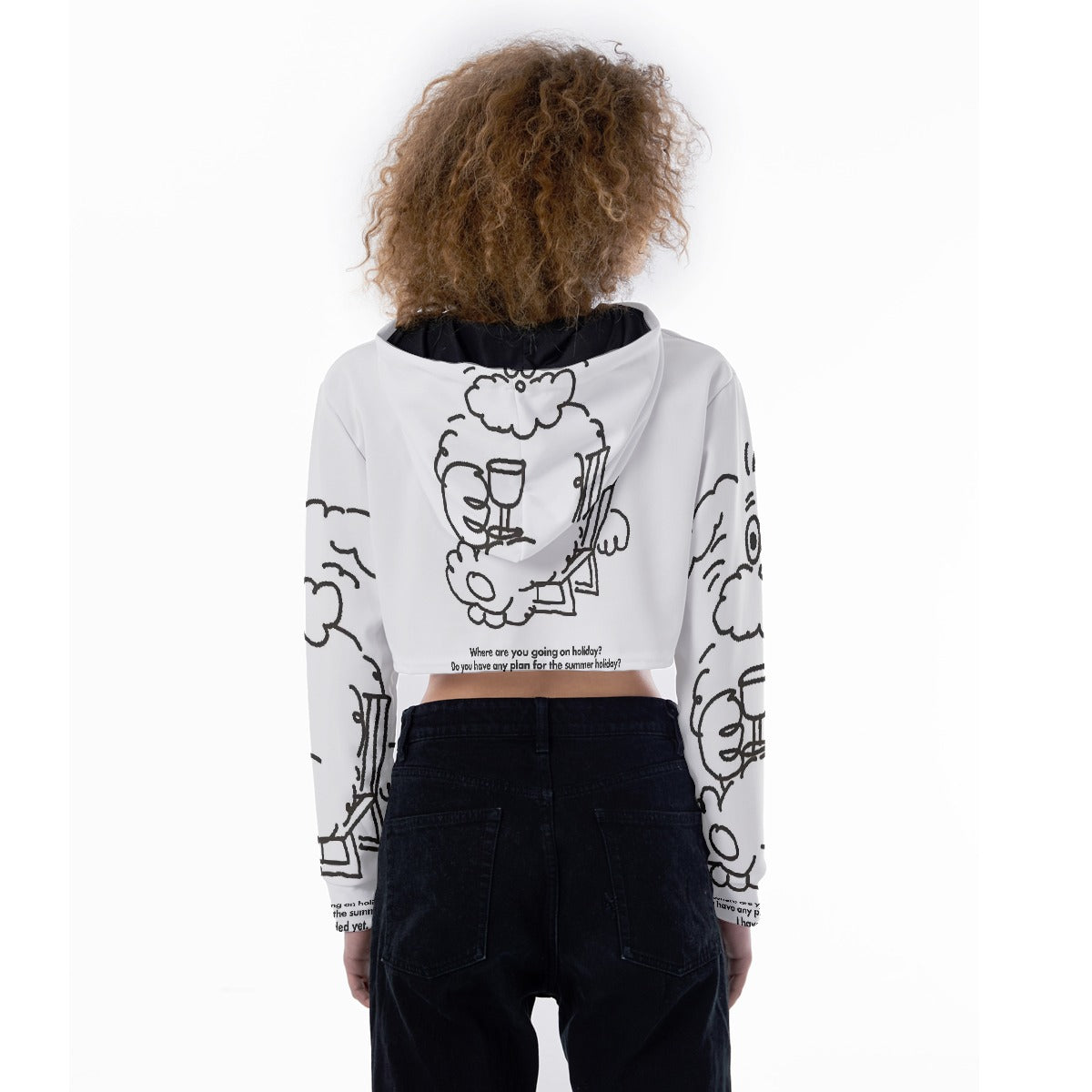 All-Over Print Women's Crop Top Hoodie
