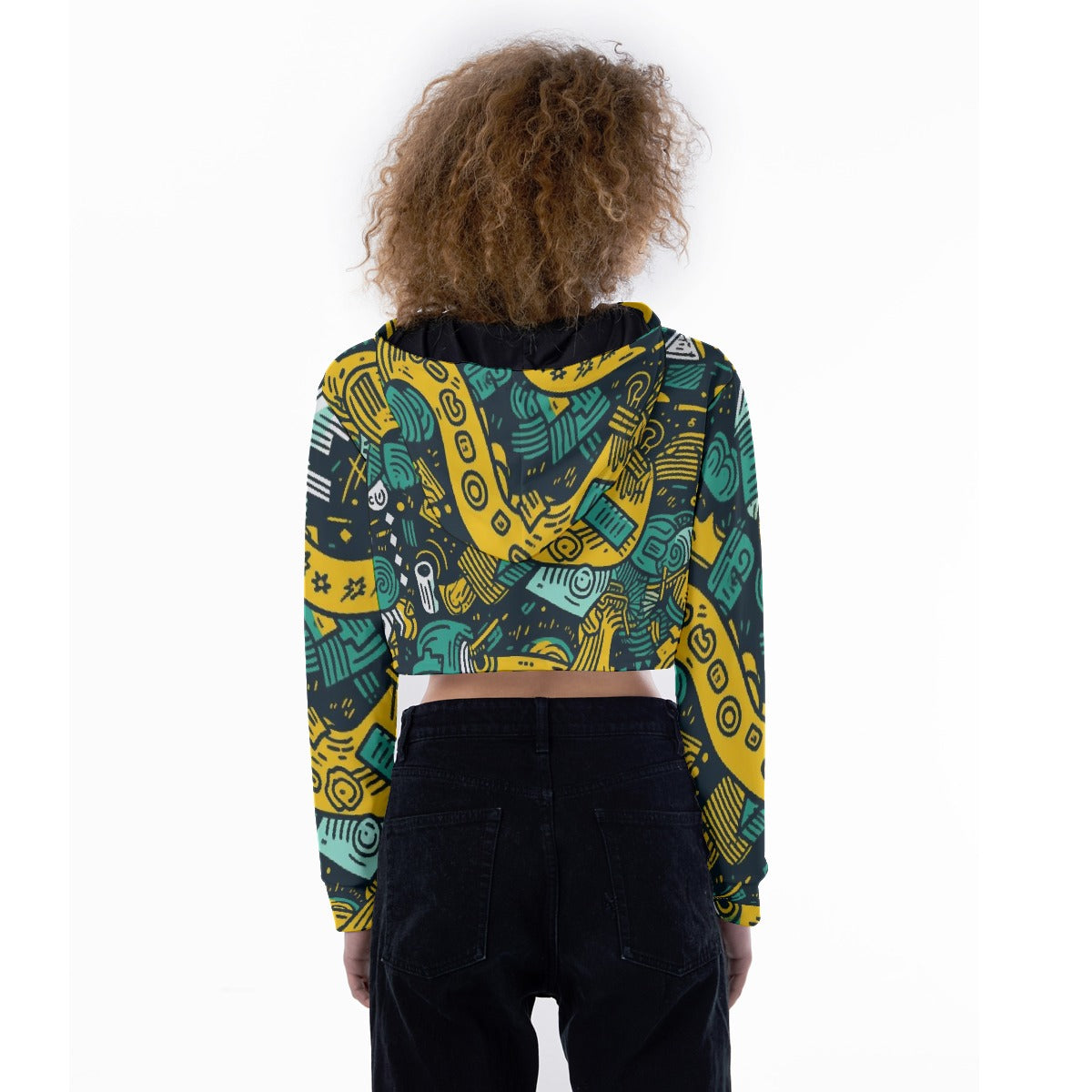 All-Over Print Women's Crop Top Hoodie