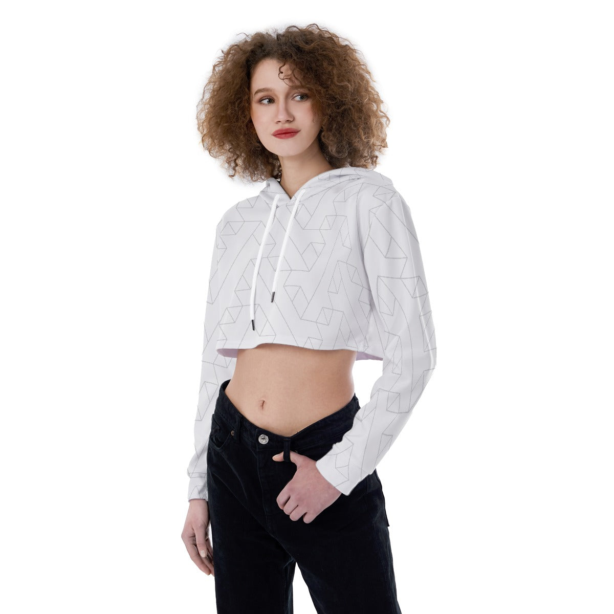 All-Over Print Women's Crop Top Hoodie