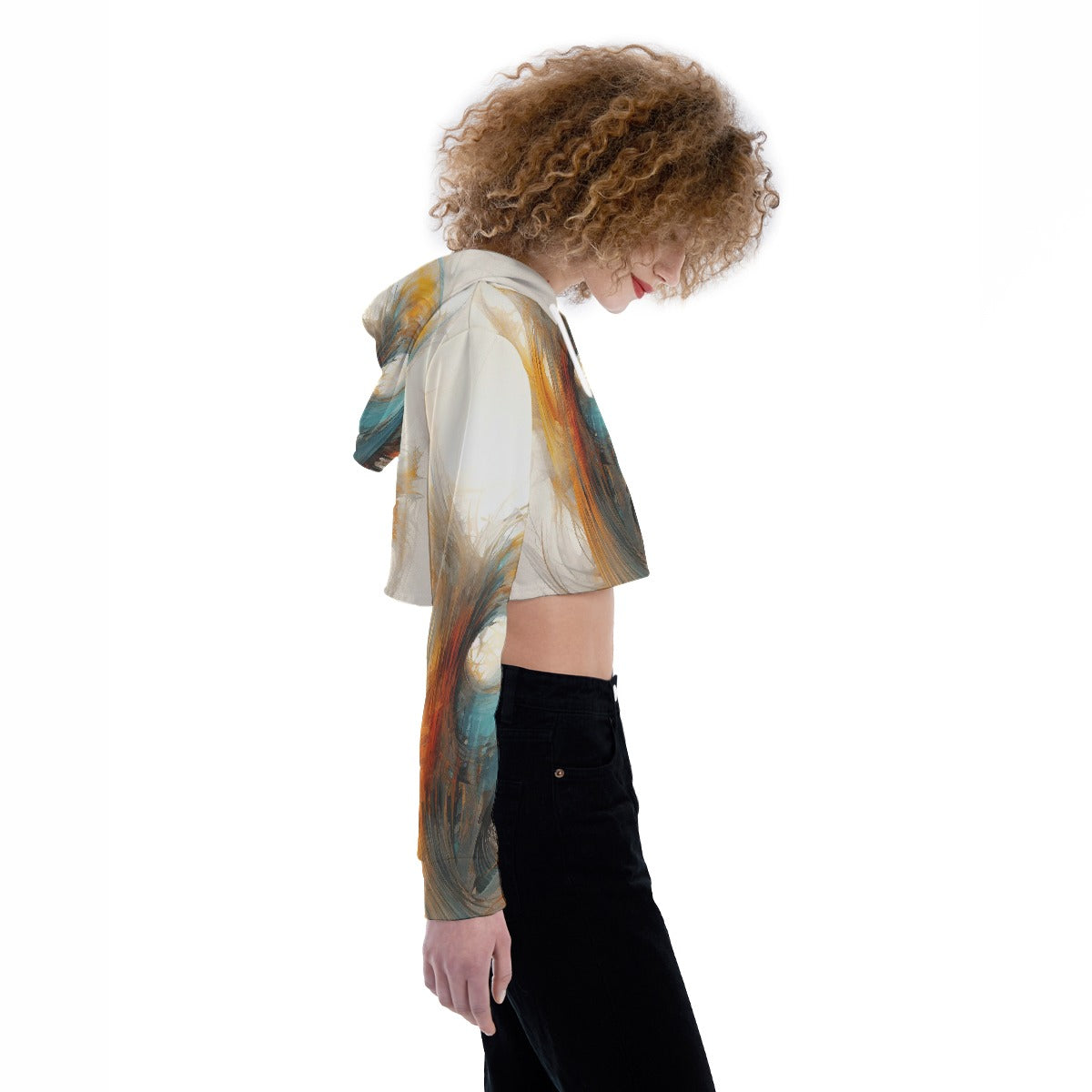 All-Over Print Women's Crop Top Hoodie