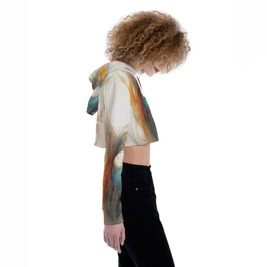 All-Over Print Women's Crop Top Hoodie