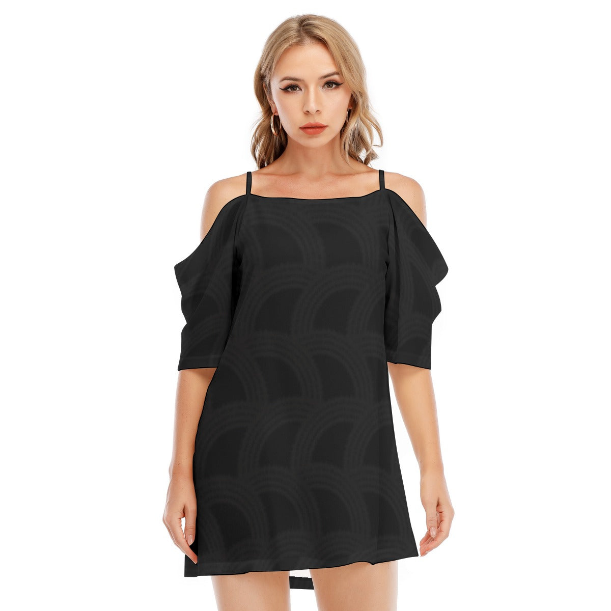 All-Over Print Women's Off-shoulder Cami Dress