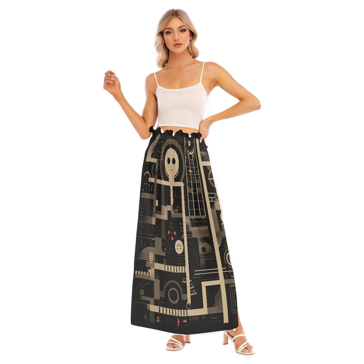 All-Over Print Women's Side Split Skirt