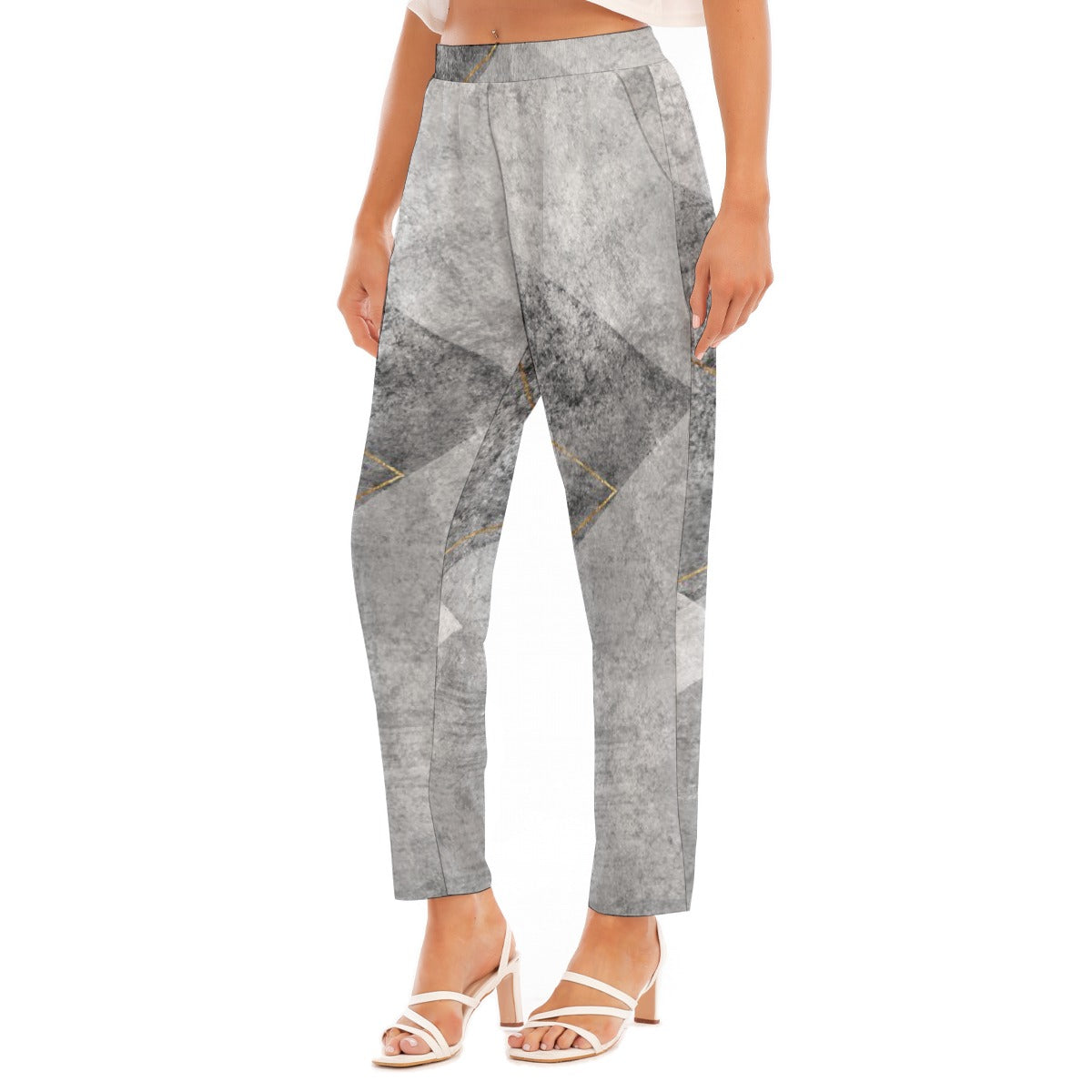 All-Over Print Women's Loose Straight-leg Pants