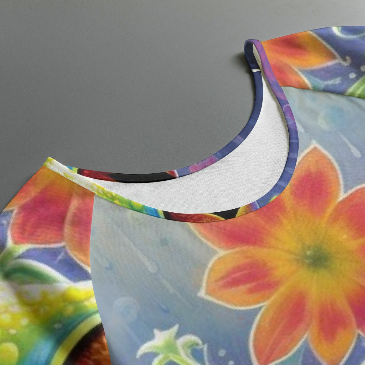 All-Over Print Women's Round Neck T-shirt With Raglan Sleeve