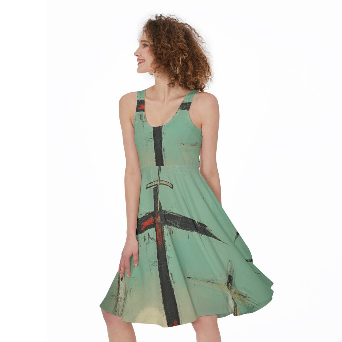 All-Over Print Women's Sleeveless Dress
