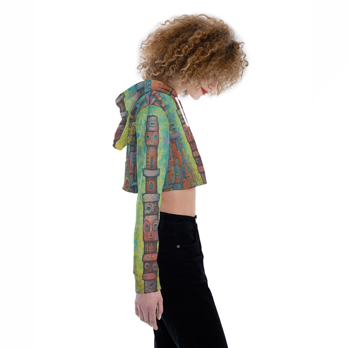 All-Over Print Women's Crop Top Hoodie