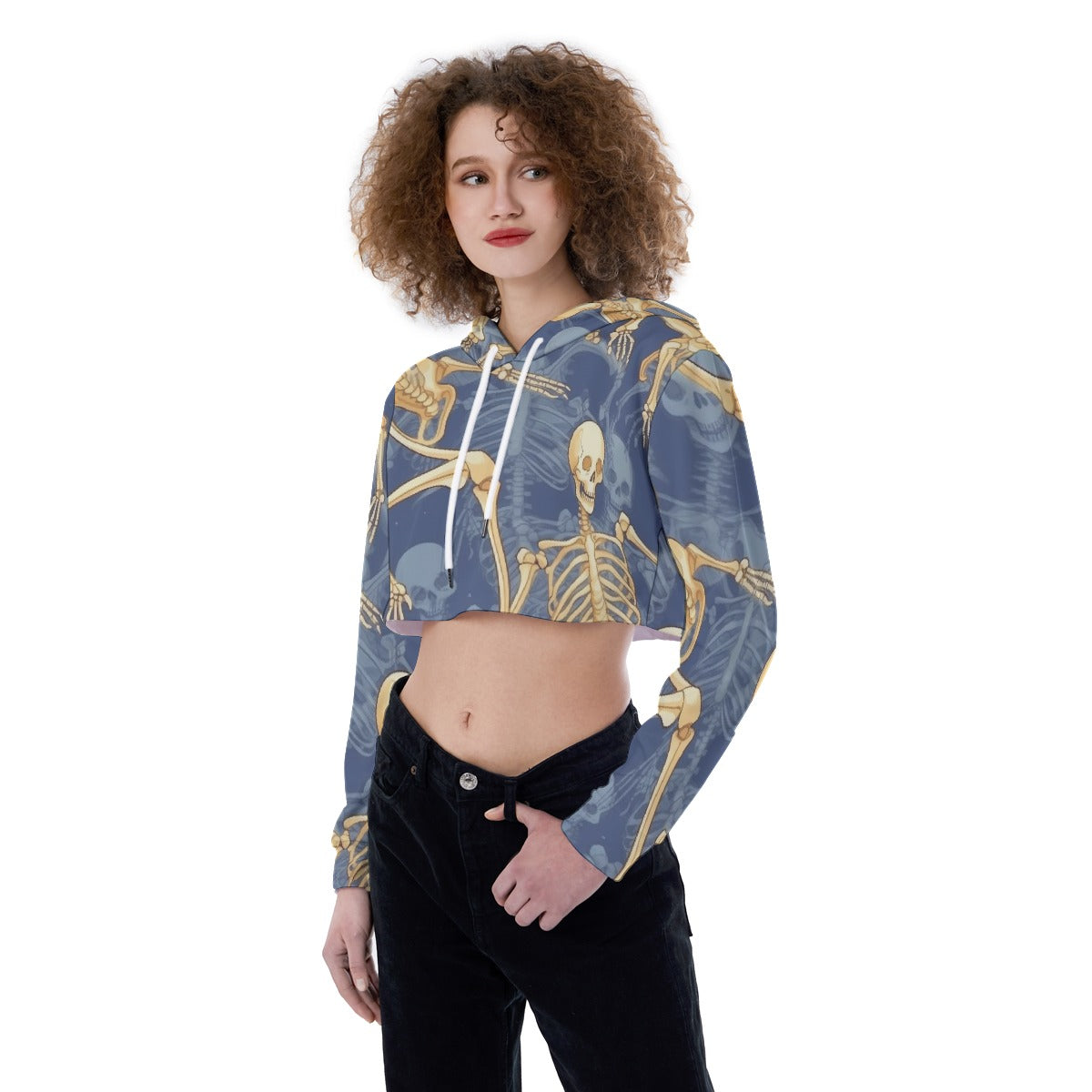 All-Over Print Women's Crop Top Hoodie