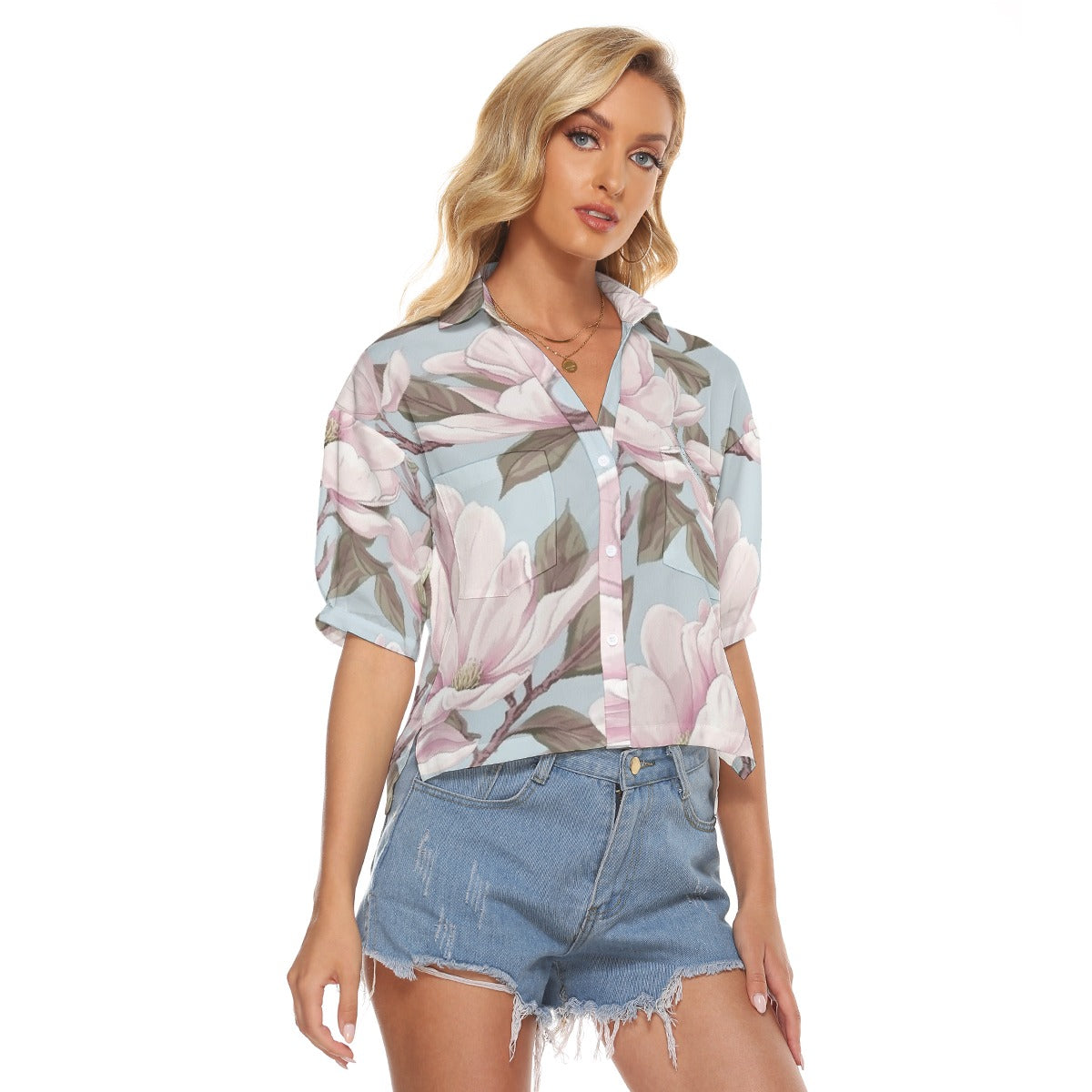 All-Over Print Women's V-neck Shirts