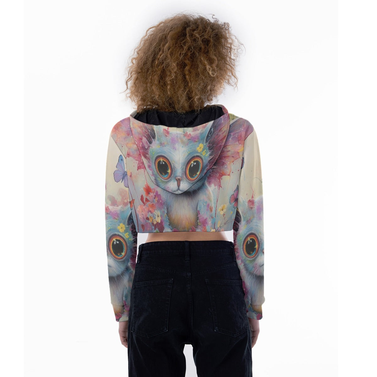All-Over Print Women's Crop Top Hoodie