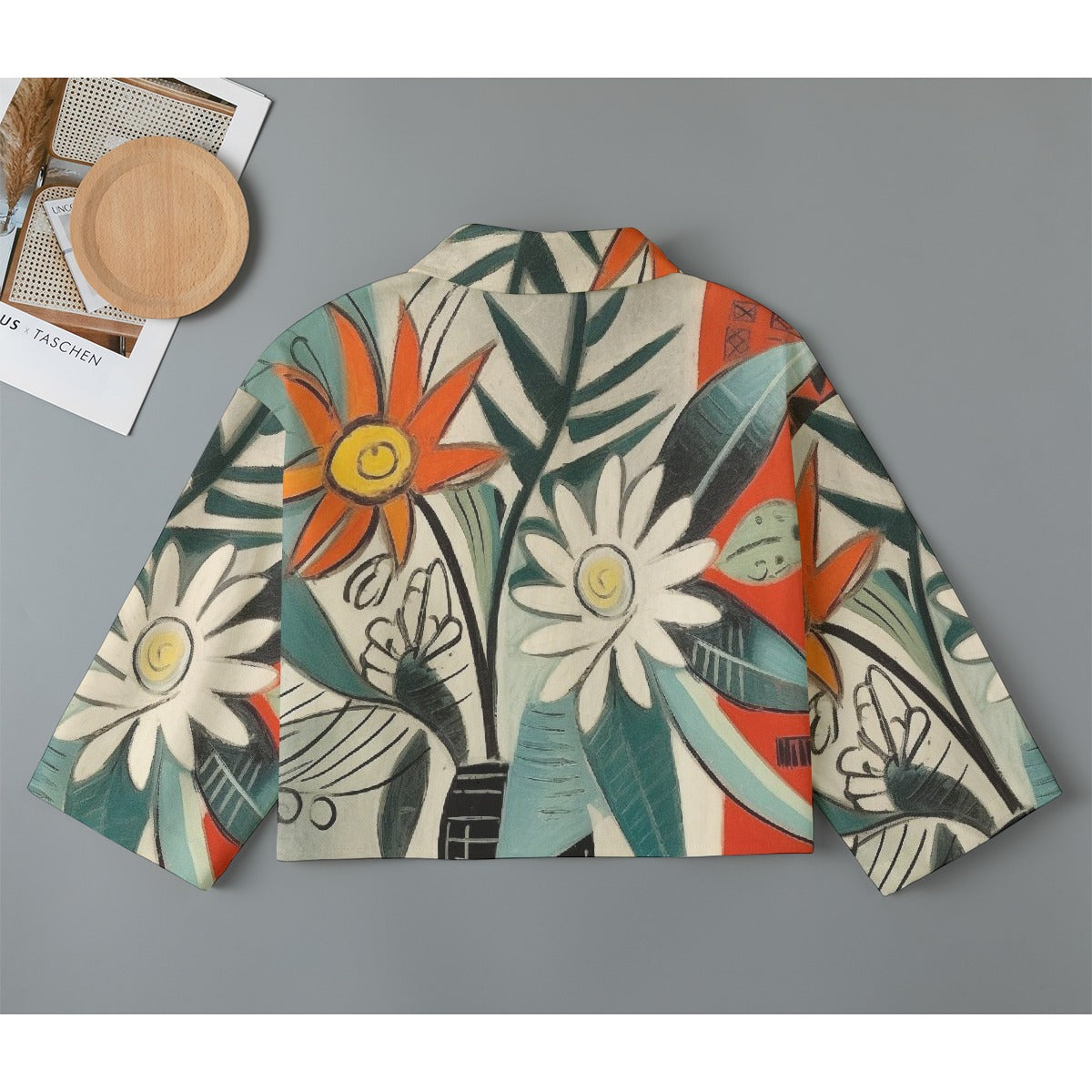 All-Over Print Women's Cropped Jacket | 245GSM Cotton
