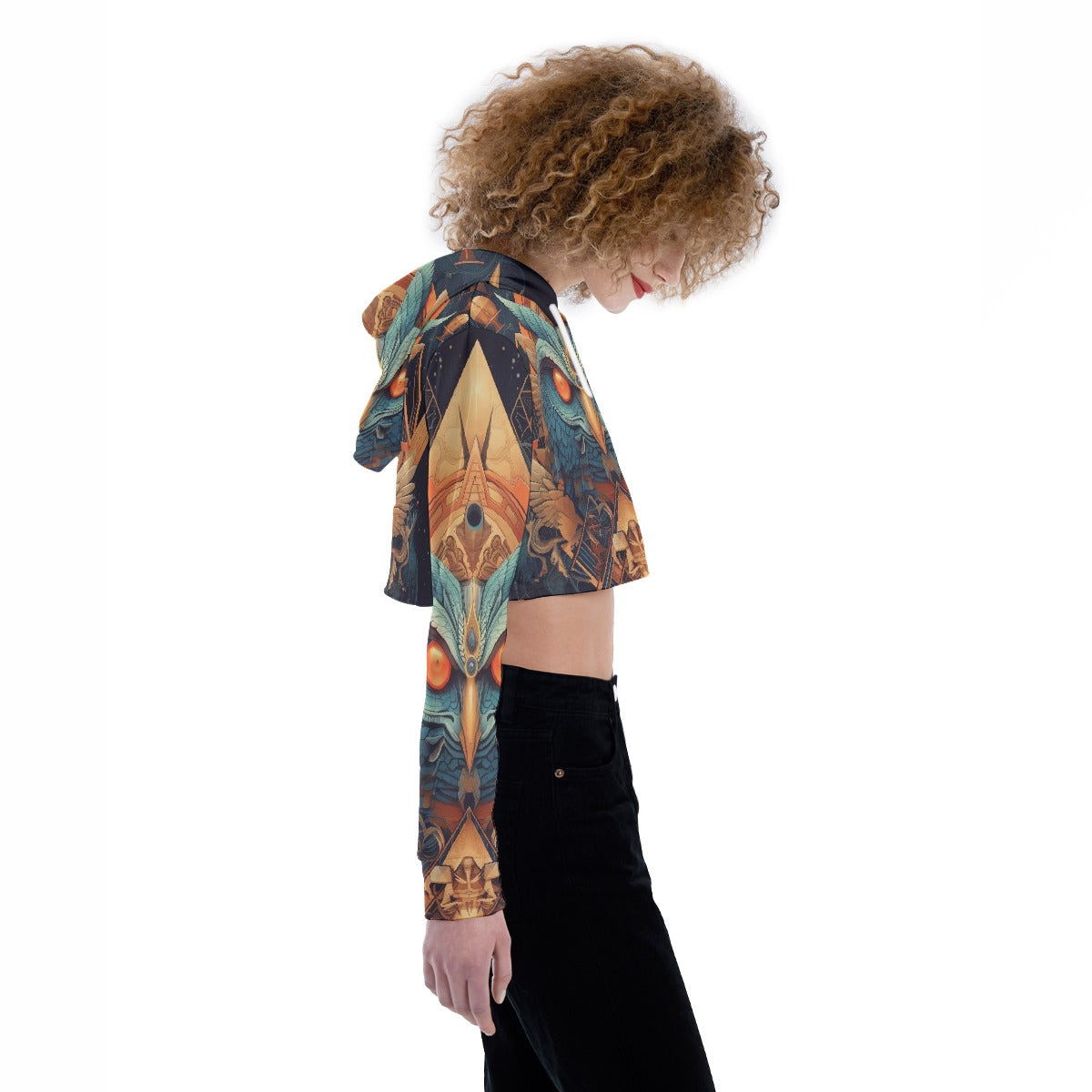 All-Over Print Women's Crop Top Hoodie
