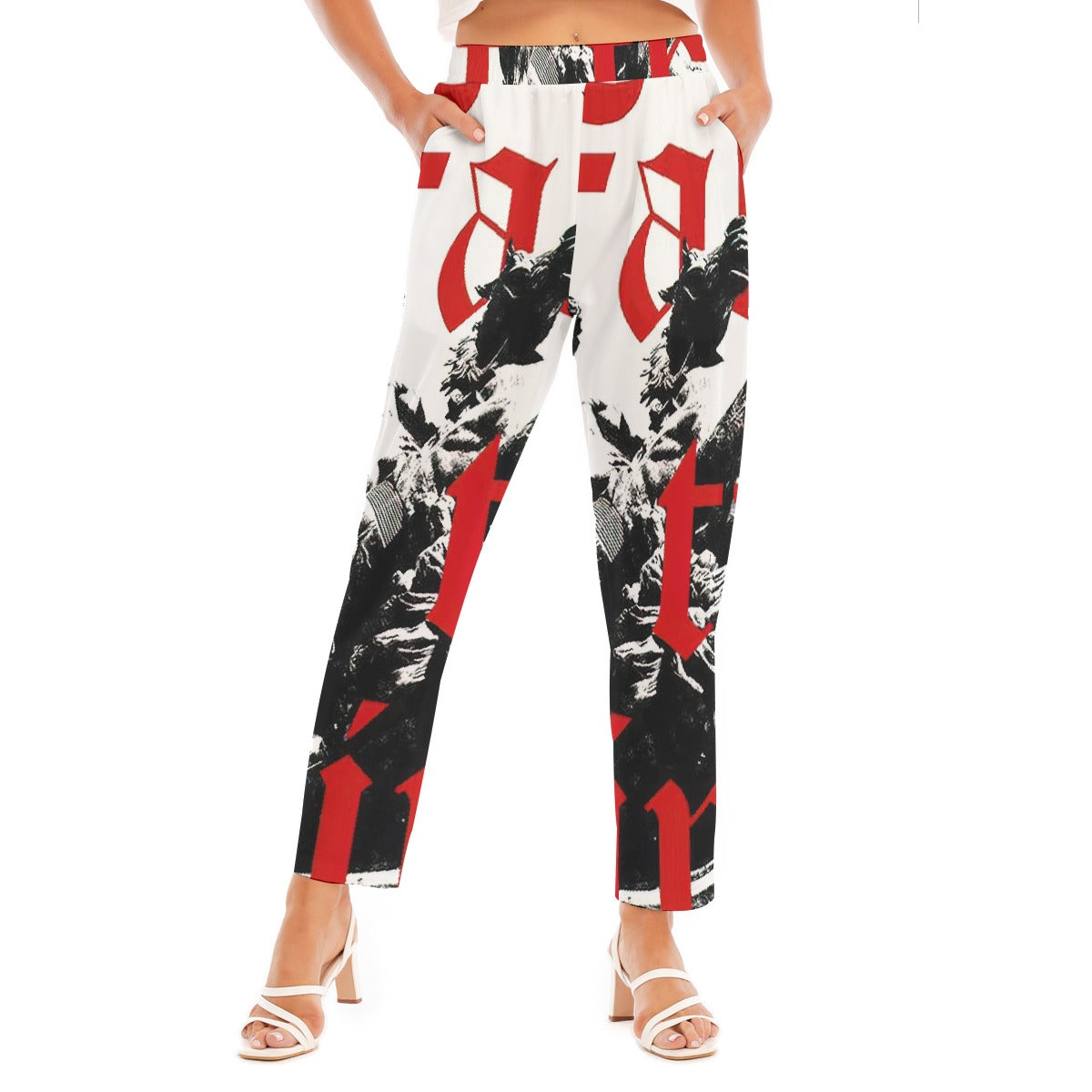 All-Over Print Women's Loose Straight-leg Pants