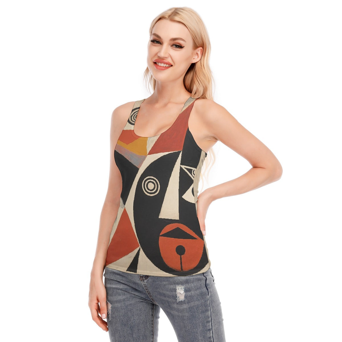 All-Over Print Women's Racer Vest | 190GSM Cotton