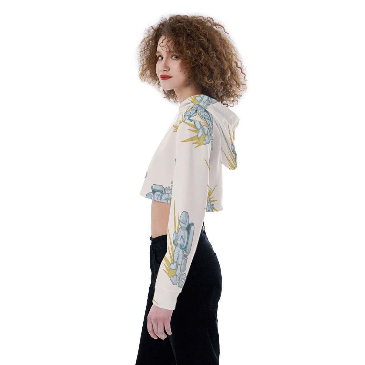 All-Over Print Women's Crop Top Hoodie