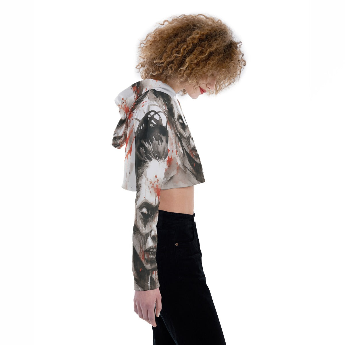 All-Over Print Women's Crop Top Hoodie