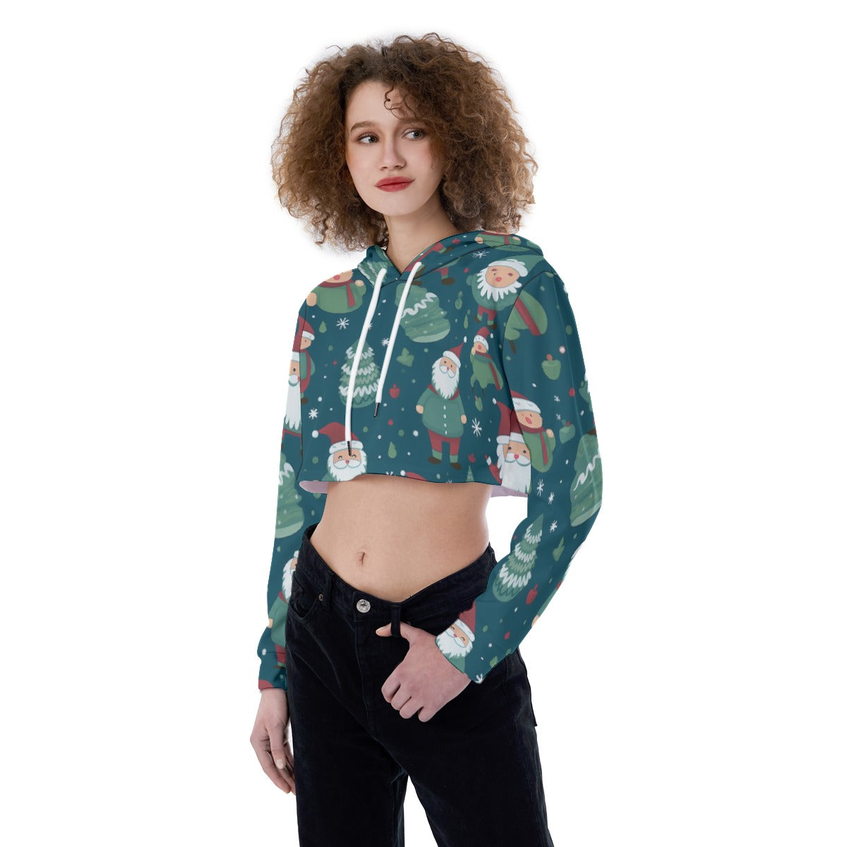 All-Over Print Women's Crop Top Hoodie