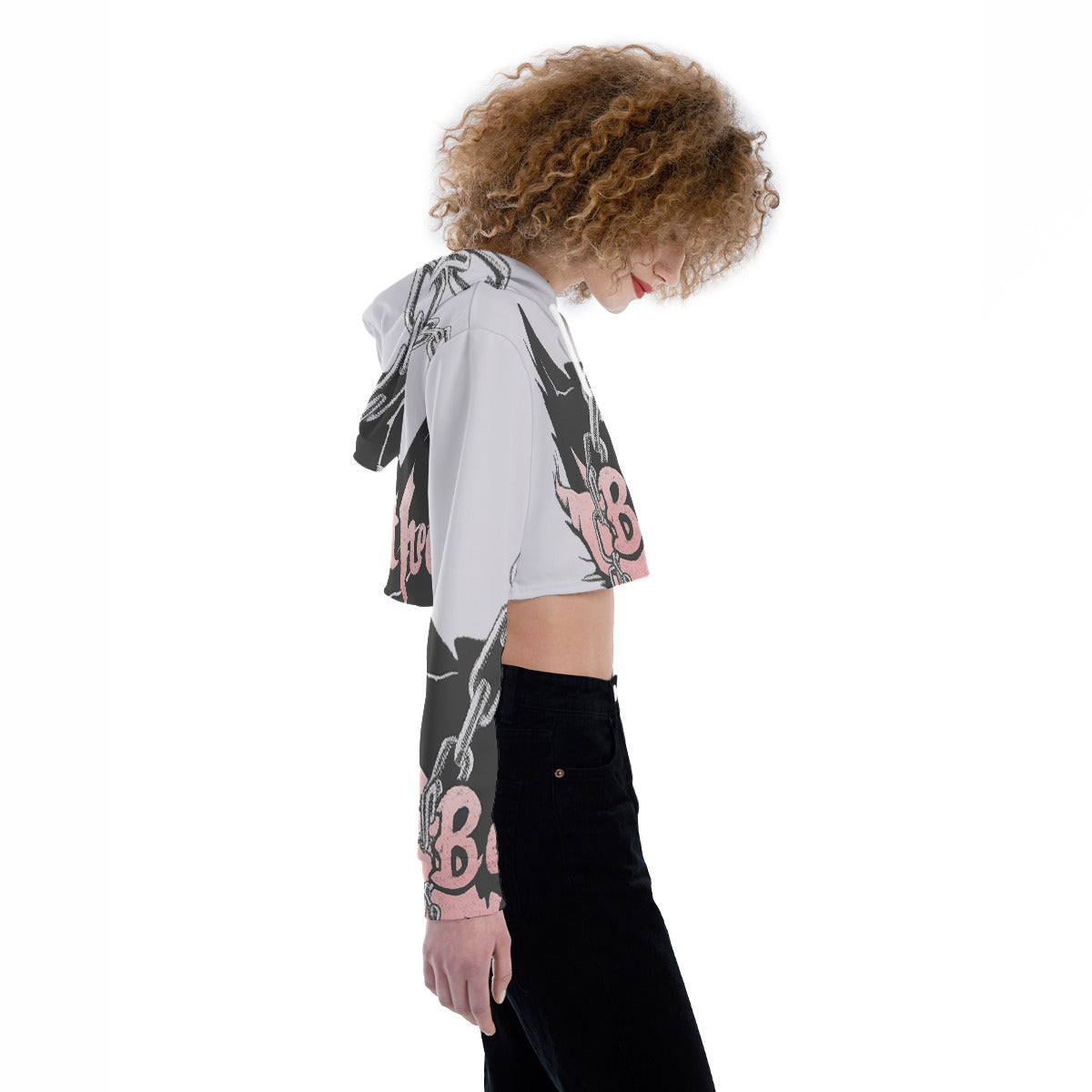 All-Over Print Women's Crop Top Hoodie