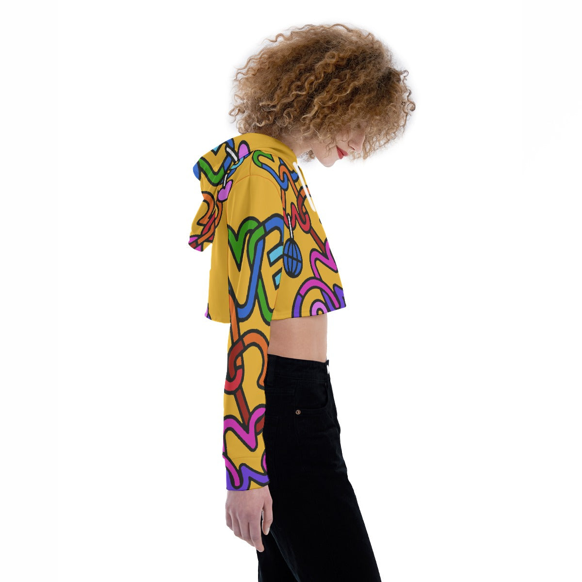 All-Over Print Women's Crop Top Hoodie