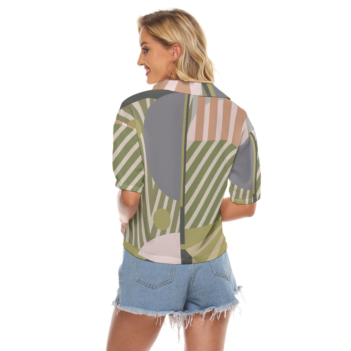 All-Over Print Women's V-neck Shirts