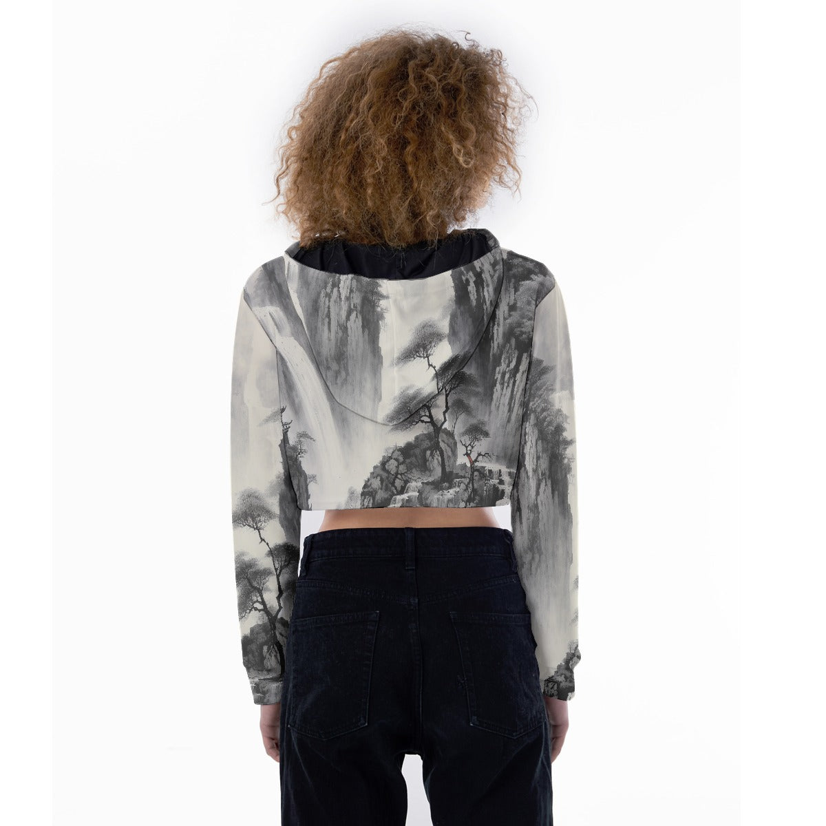 All-Over Print Women's Crop Top Hoodie