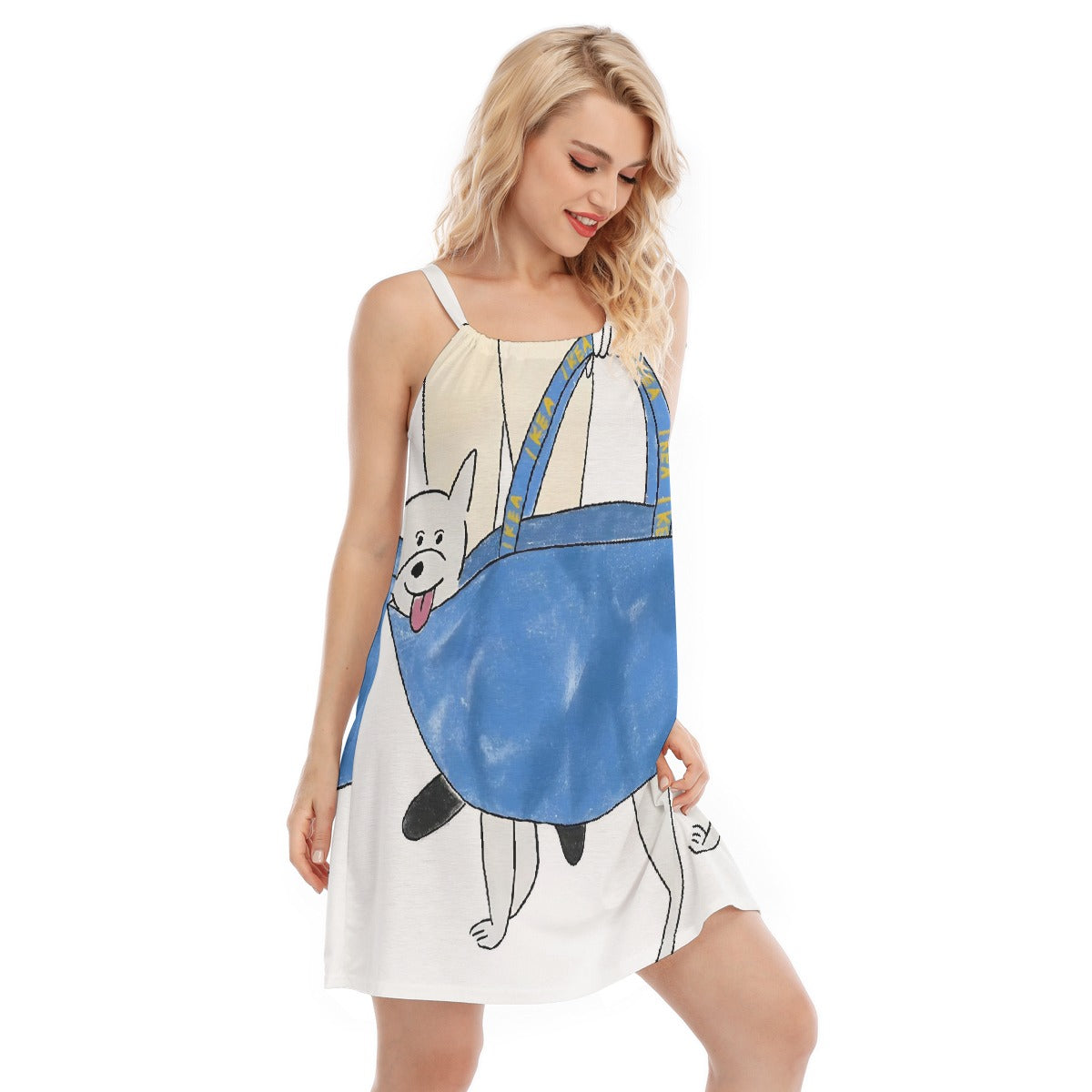 All-Over Print Women's O-neck Cami Dress