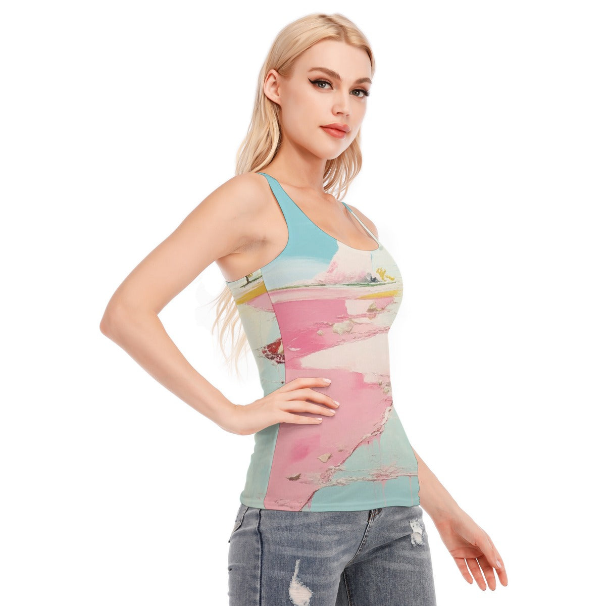 All-Over Print Women's Racer Vest | 190GSM Cotton