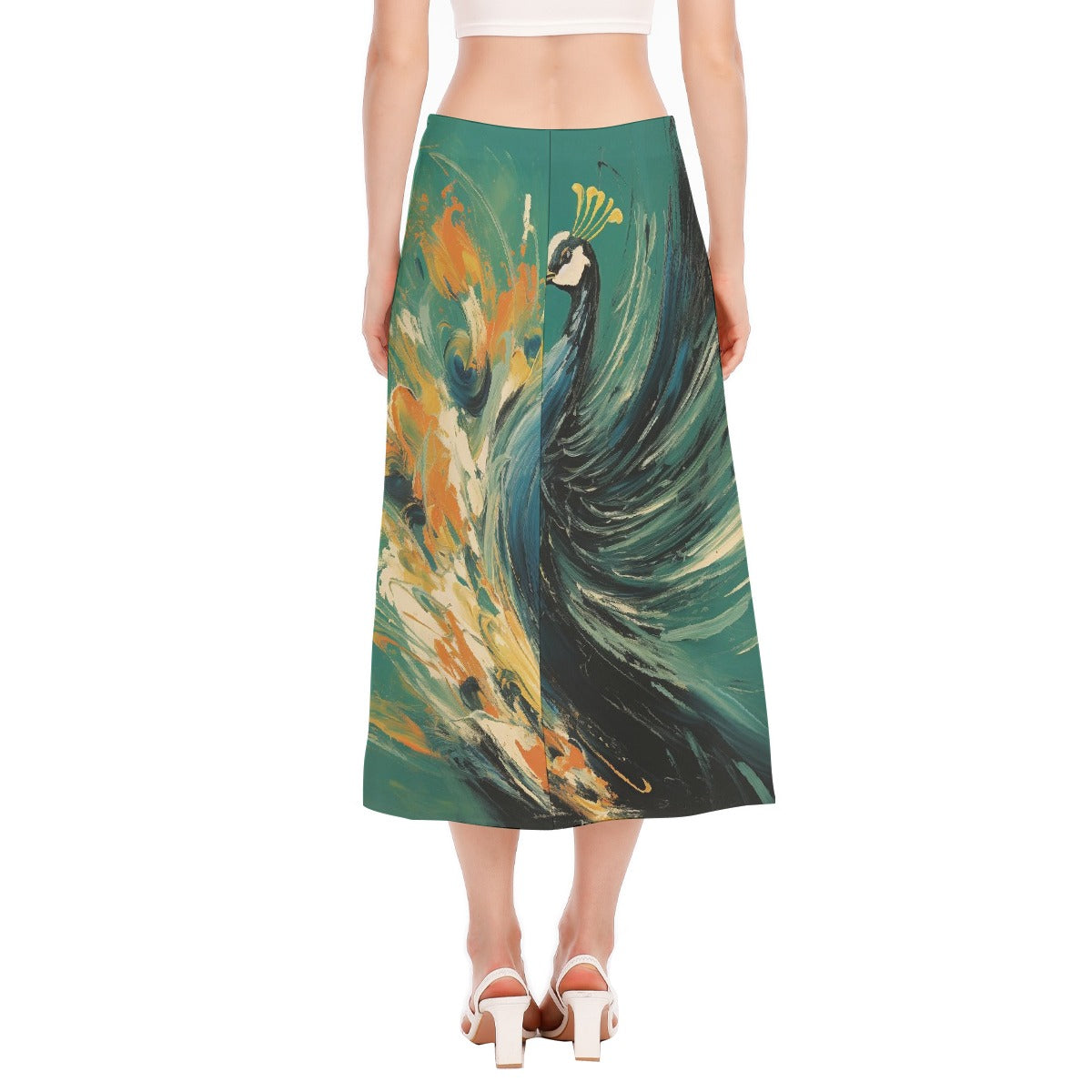 All-Over Print Women's High Slit Long Skirt