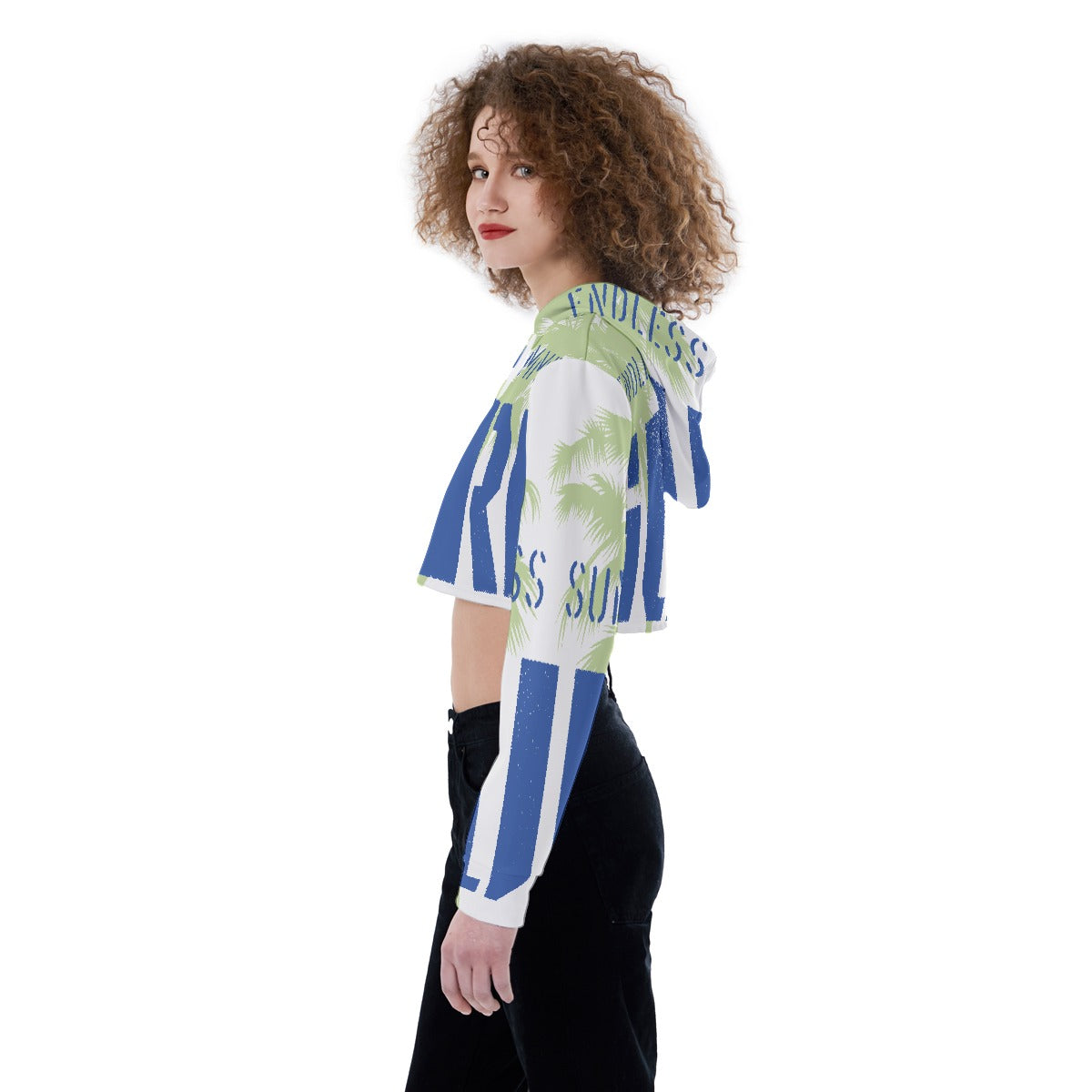 All-Over Print Women's Crop Top Hoodie