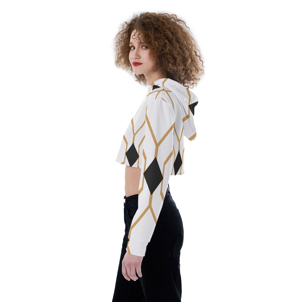 All-Over Print Women's Crop Top Hoodie