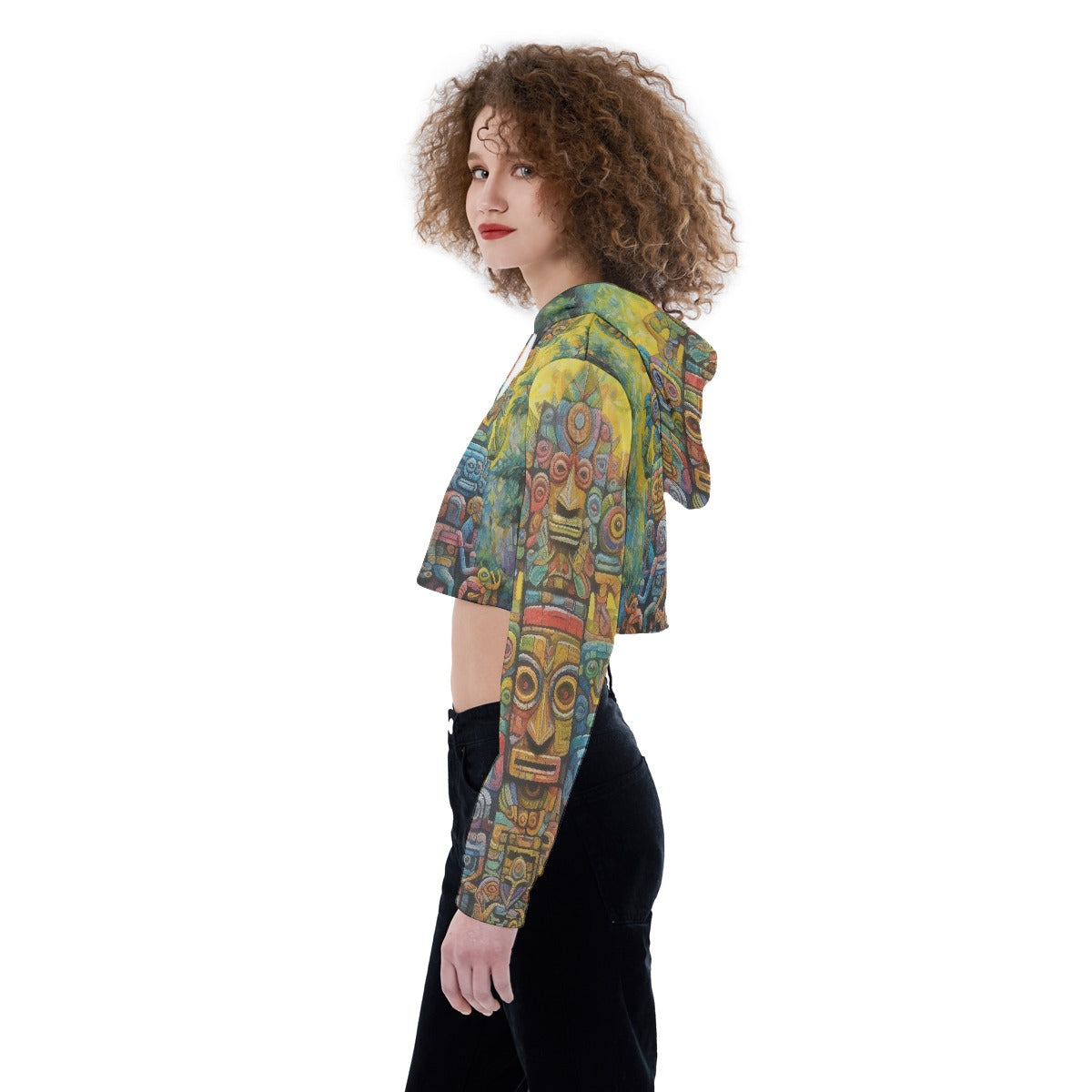 All-Over Print Women's Crop Top Hoodie