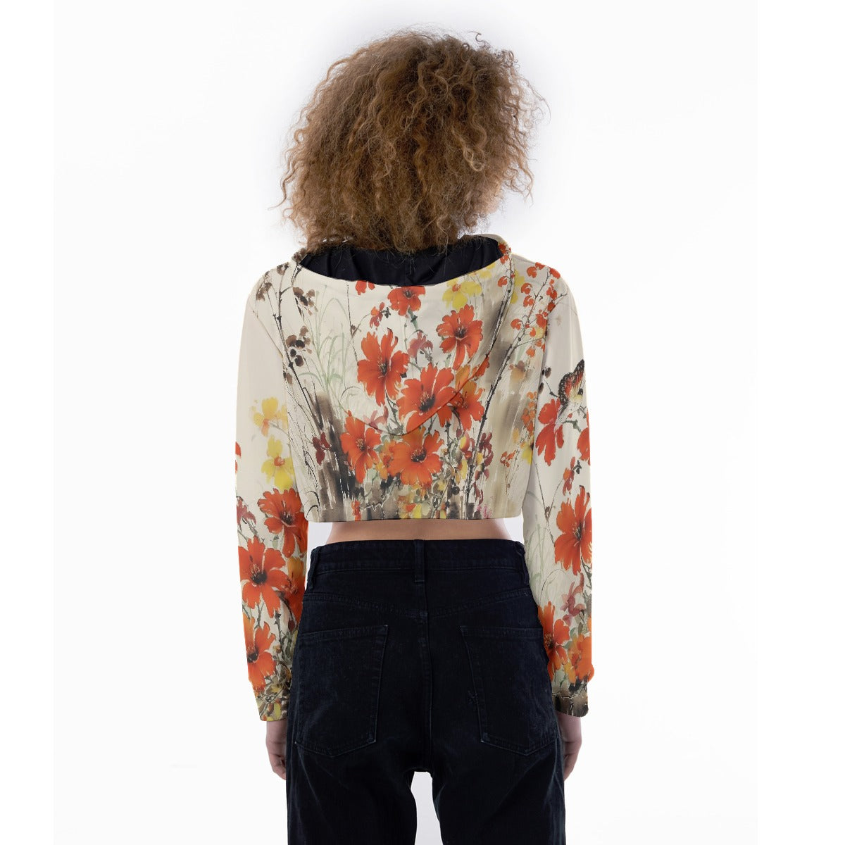 All-Over Print Women's Crop Top Hoodie