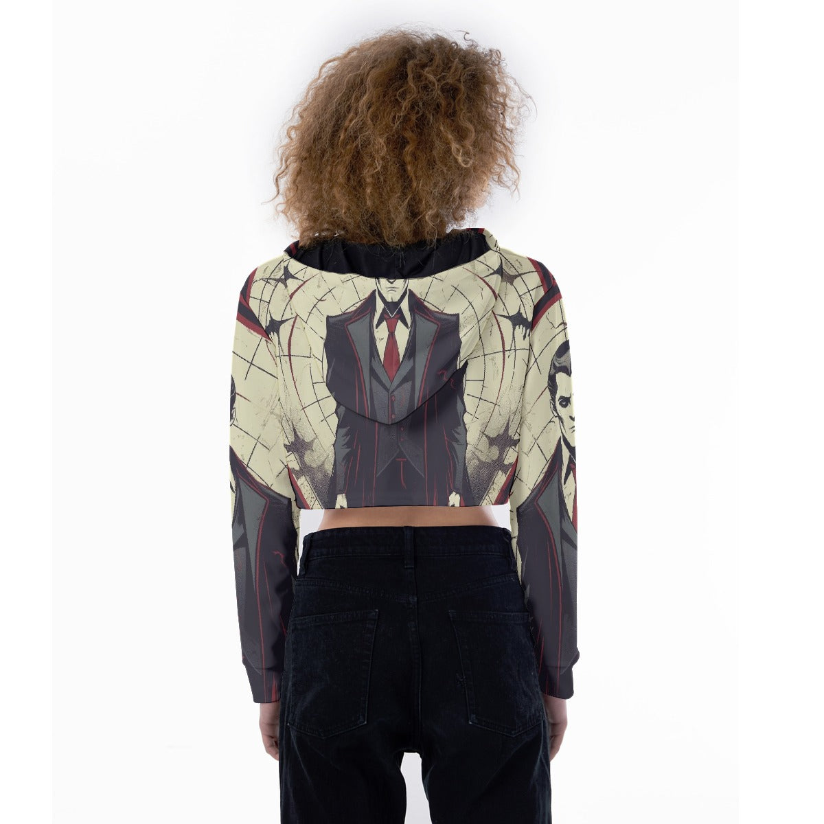 All-Over Print Women's Crop Top Hoodie