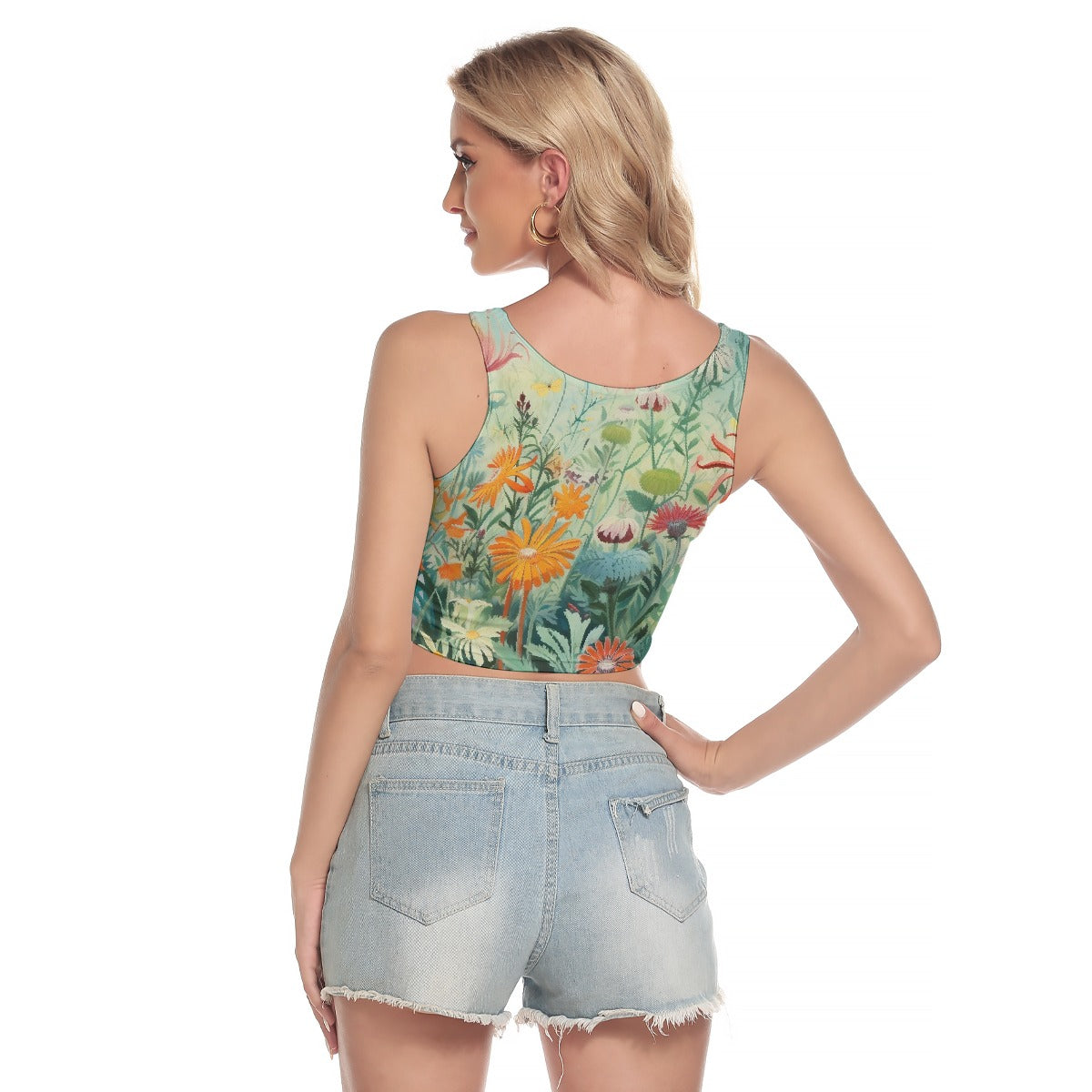 All-Over Print Women's Sport Crop Tank Top