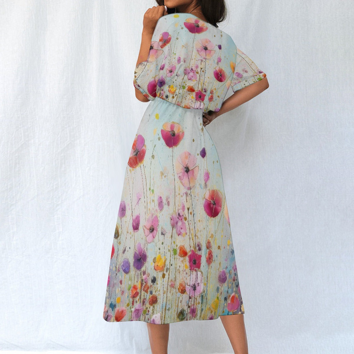 All-Over Print Women's Elastic Waist Dress