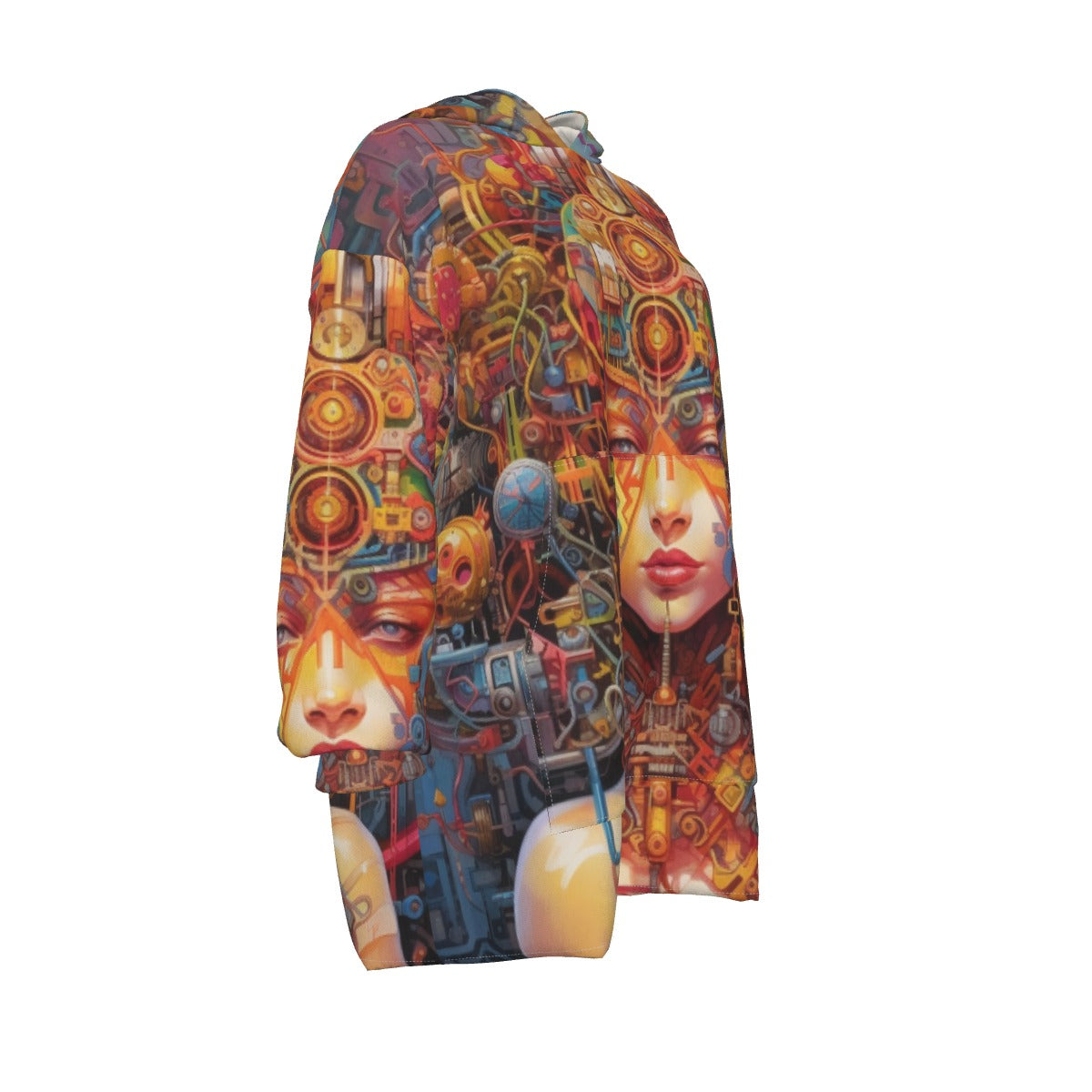 All-Over Print Women's Sherpa Fleece Hoodie Blanket