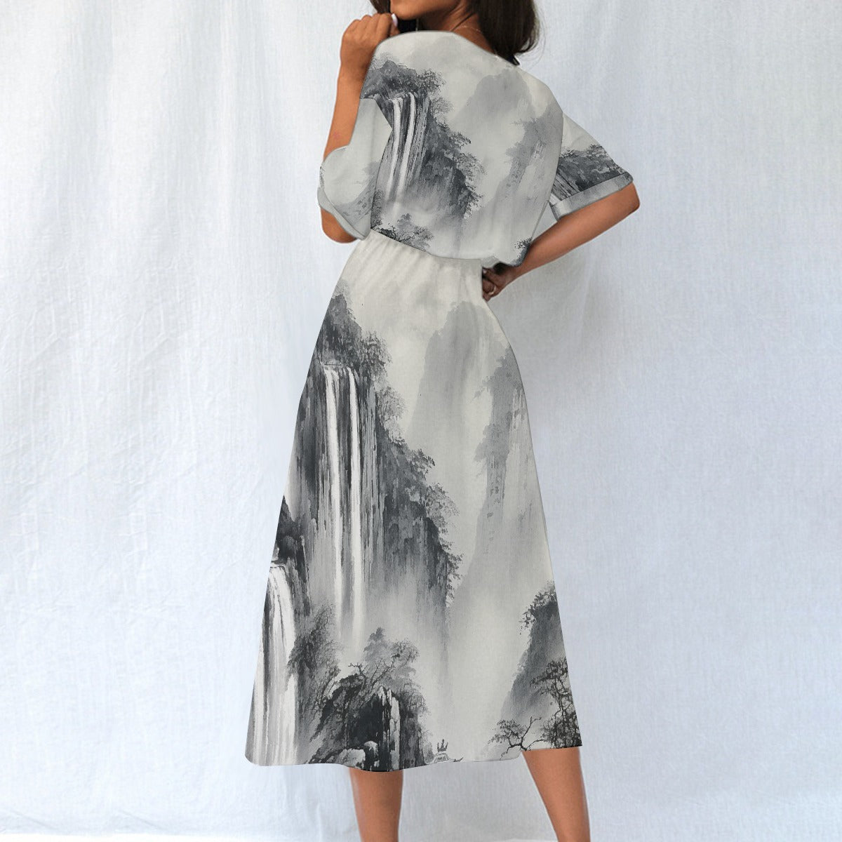 All-Over Print Women's Elastic Waist Dress