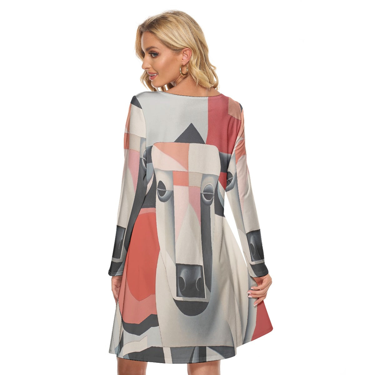 All-Over Print Women's Crew Neck Dress