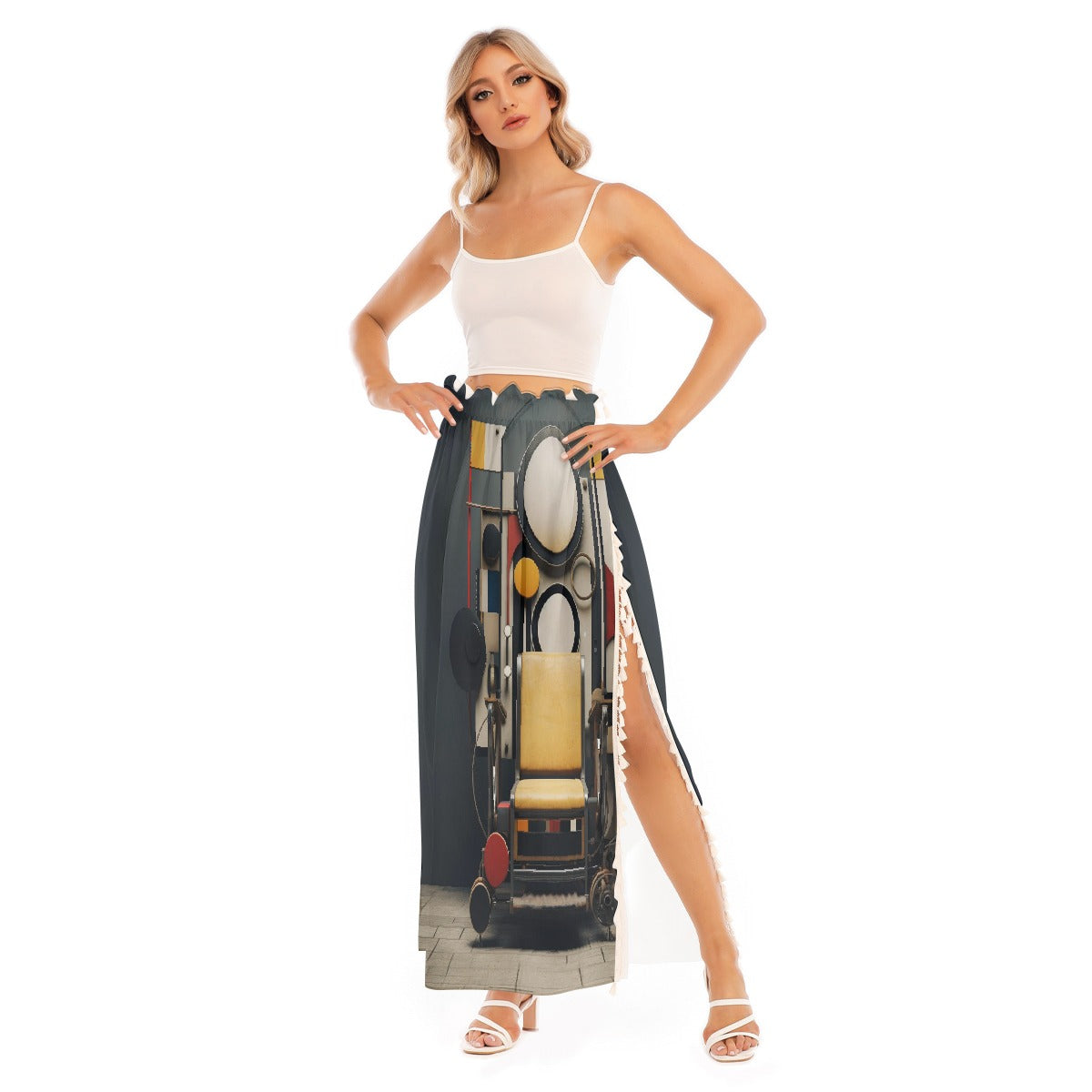 All-Over Print Women's Side Split Skirt
