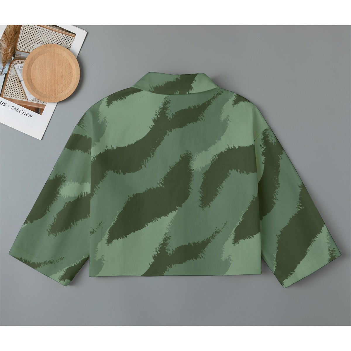 All-Over Print Women's Cropped Jacket | 245GSM Cotton