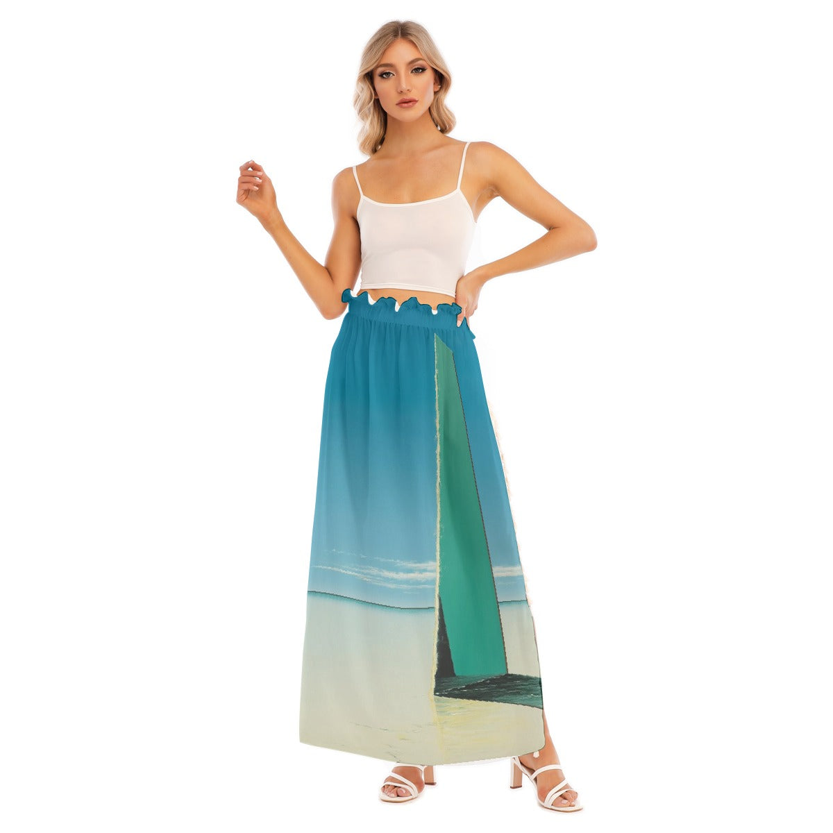 All-Over Print Women's Side Split Skirt