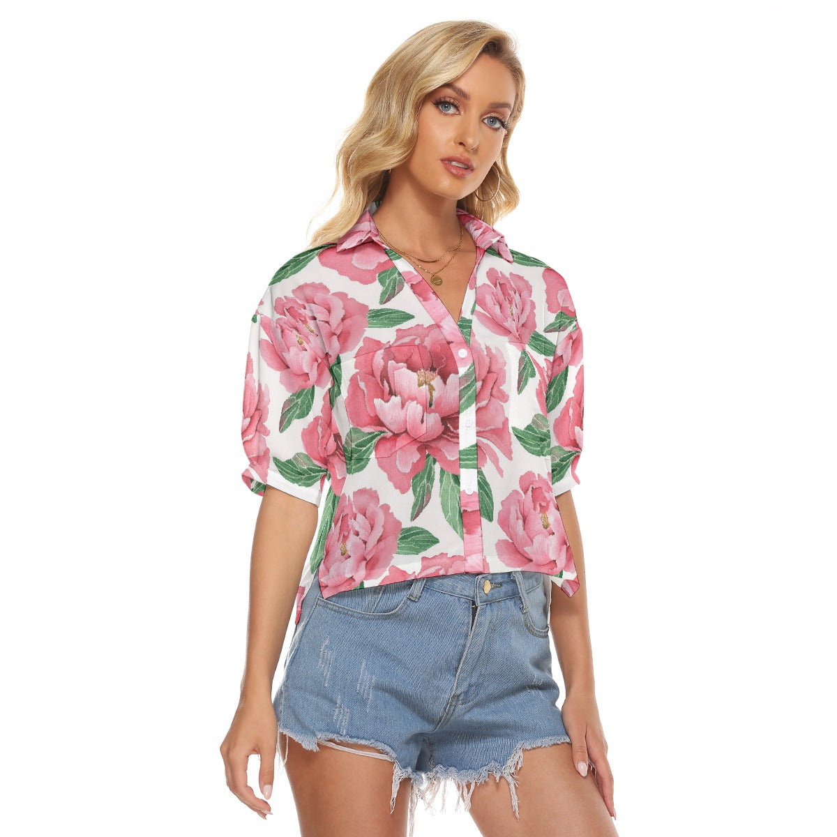All-Over Print Women's V-neck Shirts